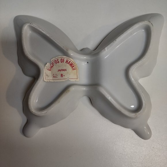 1950's Orchids of Hawaii butterfly trinket dish - Picture 2 of 2